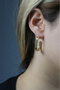 Heliophilia Silver Pendientes Ovalboru de Latón con Circón en Oro